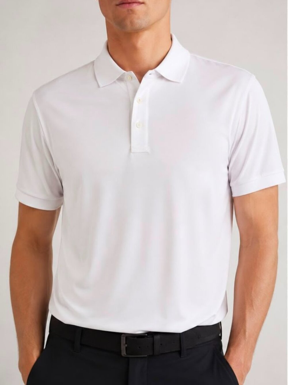 Jack Nicklaus Performance White Golf Polo Shirt M Golden Bear Logo